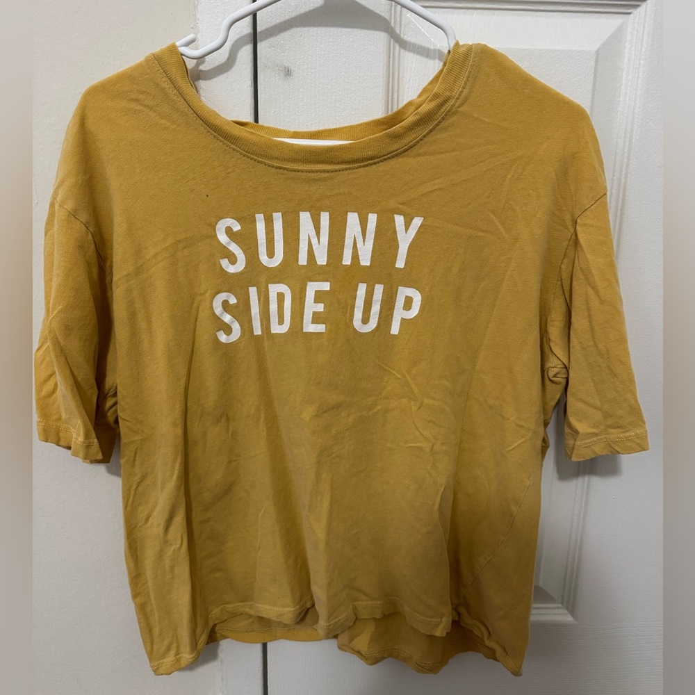 Sundry Mustard Yellow Short Sleeve Sunny Side Up Tee